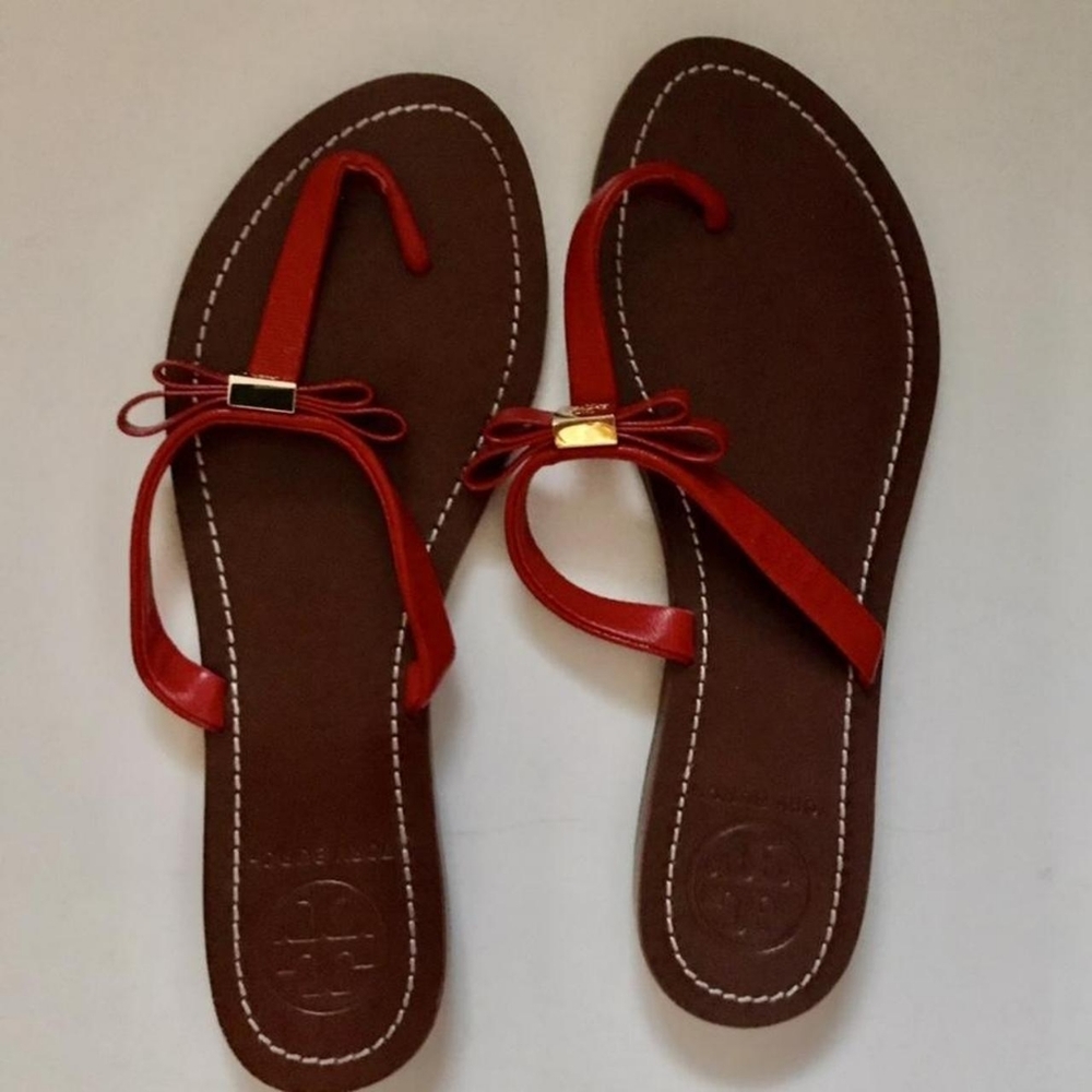 Tory Burch Orange Slippers (Tongs)